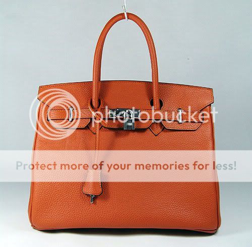HERMES orange calfskin&sheep bag for $350 -shopyop