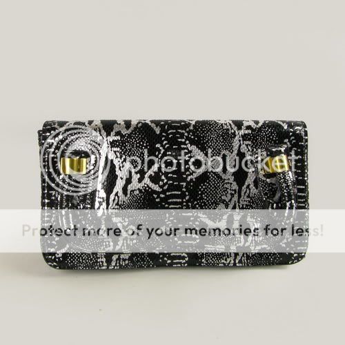 CHLOE black snakeskin-embossed calfskin clutch for $199 -shopyop